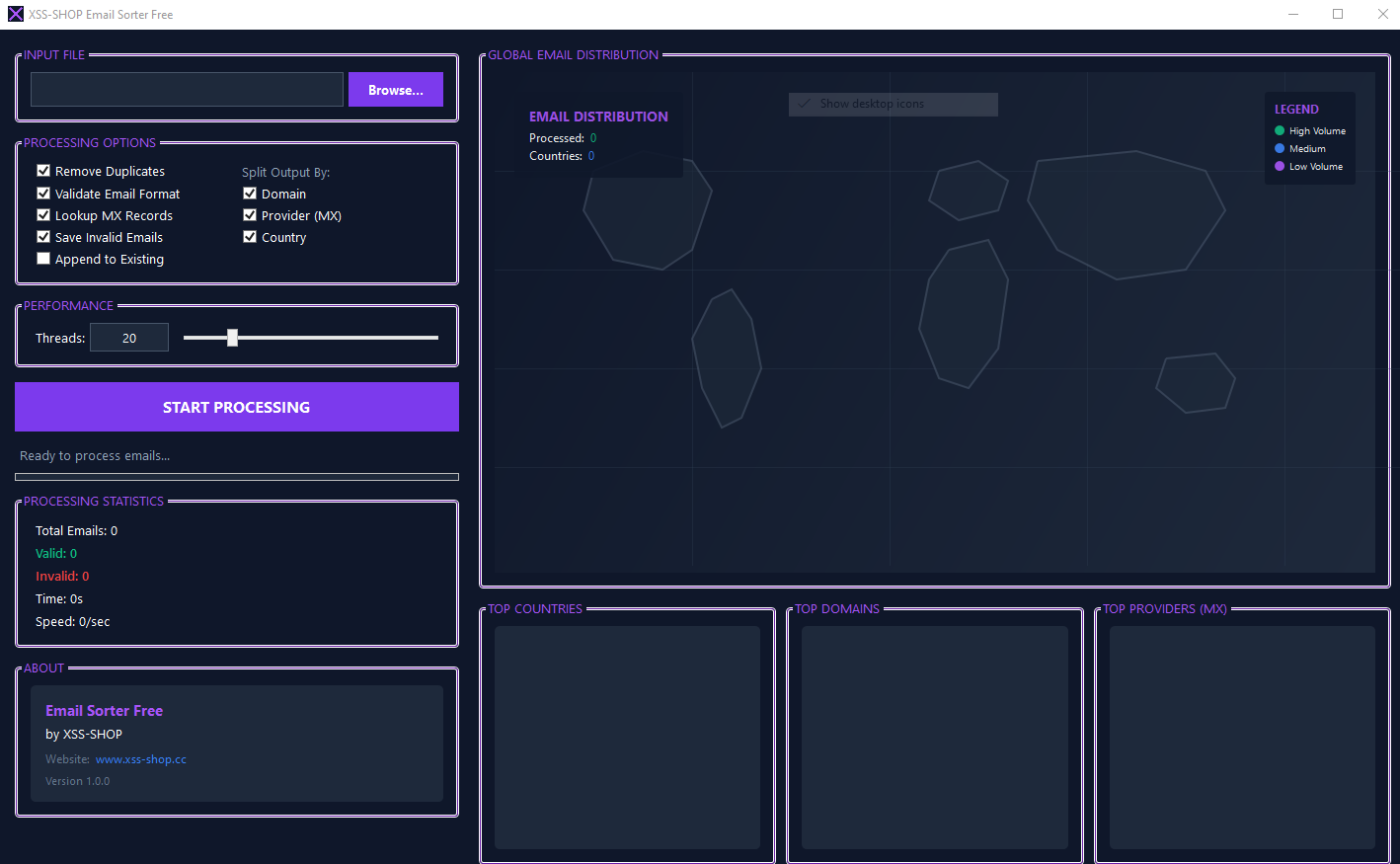 Email Sorter Free by XSS-SHOP v1.0