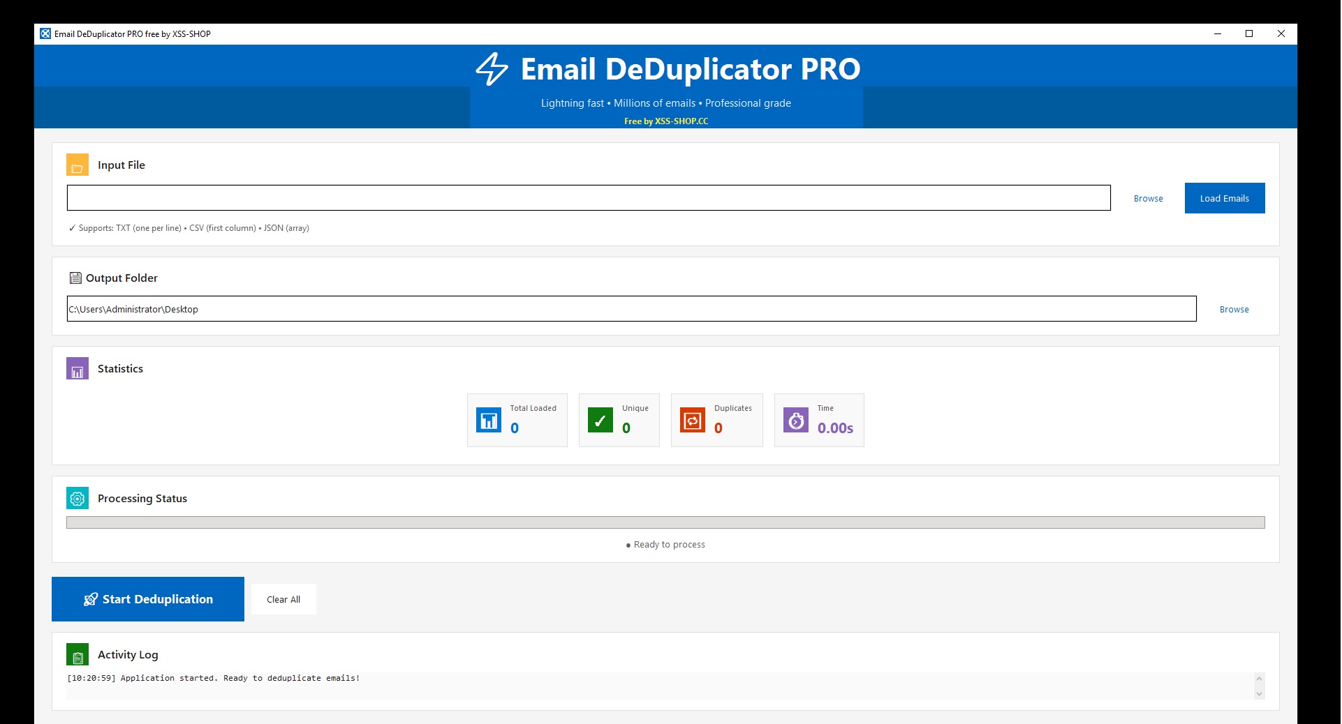 Free Email DeDuplicator by XSS-SHOP v1.0